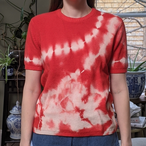 Stussy Tie-Dye Short Sleeve Heavyweight Knit Sweater - Picture 2 of 8